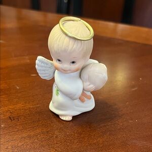 Enesco Adorable Angel Figurine with Gold Halo